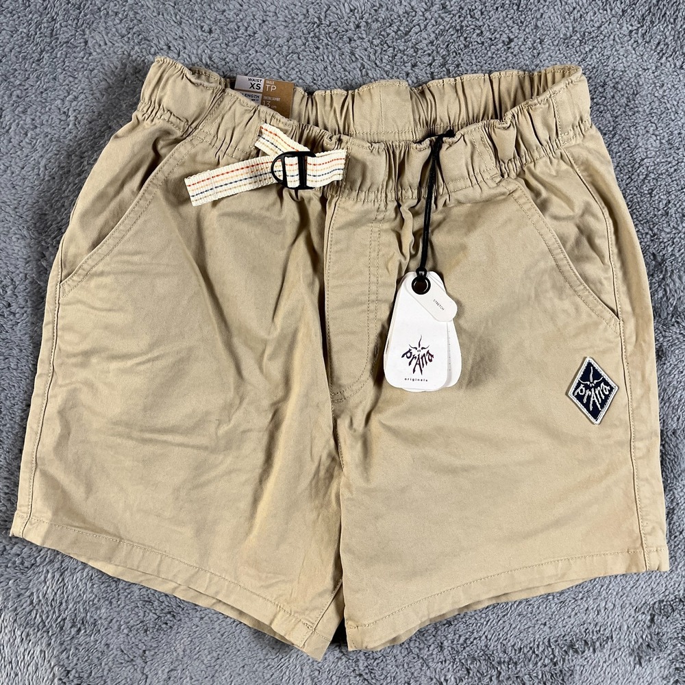 Prana Mojave Short XS Cliffside Tan Organic Cotton Stretch Pull On 5 Inseam